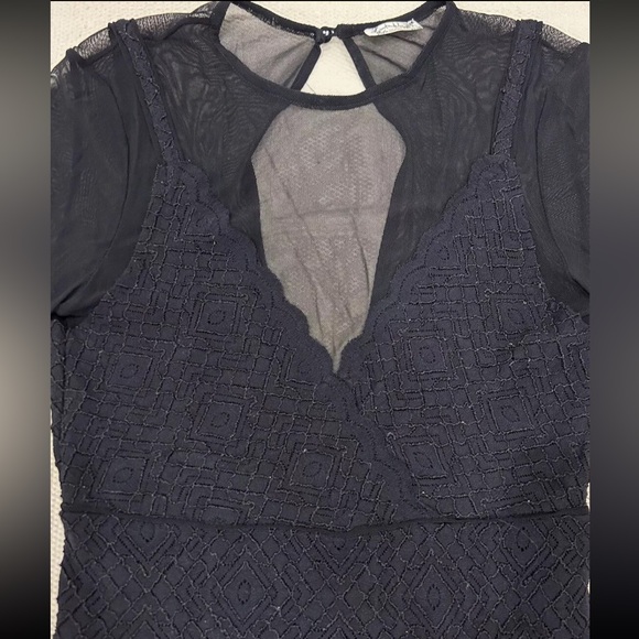 Intimately Free People Body Con Dress Long Sleeve Black Size Small - Picture 3 of 10